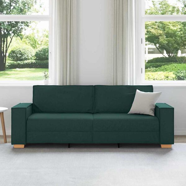 vidaXL Sofa M&oslash;rkegr&oslash;n 220 x 78 x 84 cm Stof