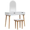 vidaXL Makeupbord S&aelig;t FAUSKE 3 stk. Hvid 100 x 50 x 143 cm