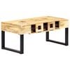 vidaXL sofabord i kassettestil 100 x 52 x 45 cm massivt mangotr&aelig;