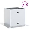 vidaXL stolpef&oslash;dder firkantet 12 stk. 141x141 mm galvaniseret st&aring;l