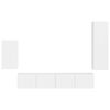 vidaXL TV-m&oslash;bels&aelig;t V&aelig;gmonteret 4 pcs H&oslash;j gloss hvid Konstrueret tr&aelig;