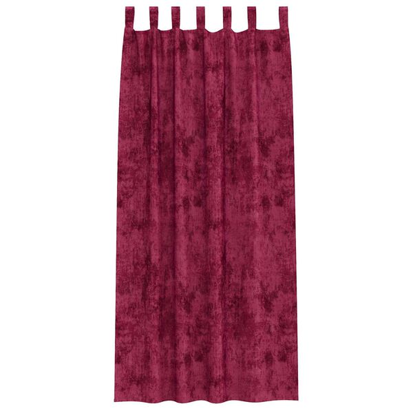 vidaXL Velour Gardiner med gardiner 2 pcs Vinrød 245 x 140 cm Fløjl