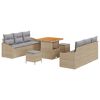 vidaXL Havesofa S&aelig;t 9 stk. 8-Antal s&aelig;der Beige og lys gr&aring;