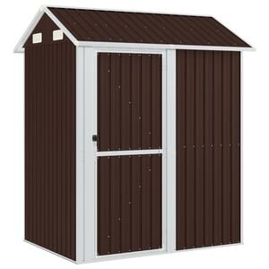 vidaXL haveskur 192x152,5x237 cm galvaniseret st&aring;l brun
