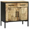 vidaXL Sideboard med skuffe 70 x 35 x 70 cm Massivt mangotr&aelig;