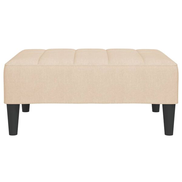 vidaXL fodskammel 78x56x32 cm stof cremefarvet