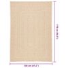 vidaXL gulvt&aelig;ppe ZIZUR beige 120x170cm jute-look indend&oslash;rs og udend&oslash;rs