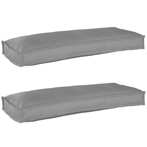 vidaXL Palle Pudesæt 2 pcs Grå 100 x 40 x 8 cm Oxford Stof