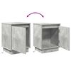 vidaXL Natskab 2 pcs Beton Gr&aring; 39 x 34,5 x 50 cm Konstrueret tr&aelig;
