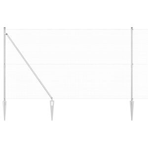 vidaXL Hegnsp&aelig;l S&oslash;lv 25 x 1,5 m (25 x 25 mm net) St&aring;l