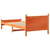 vidaXL sengeramme uden madras 75x190 cm massivt fyrretr&aelig; gyldenbrun