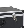 vidaXL CD-kasse til 80 CD'er aluminium ABS sort