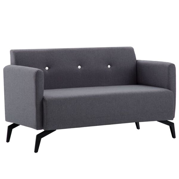 vidaXL 2-personers sofa 115x60x67 cm stofbetræk mørkegrå