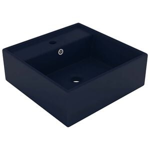 vidaXL luksus h&aring;ndvask overl&oslash;b 41x41cm keramik firkantet mat m&oslash;rkebl&aring;