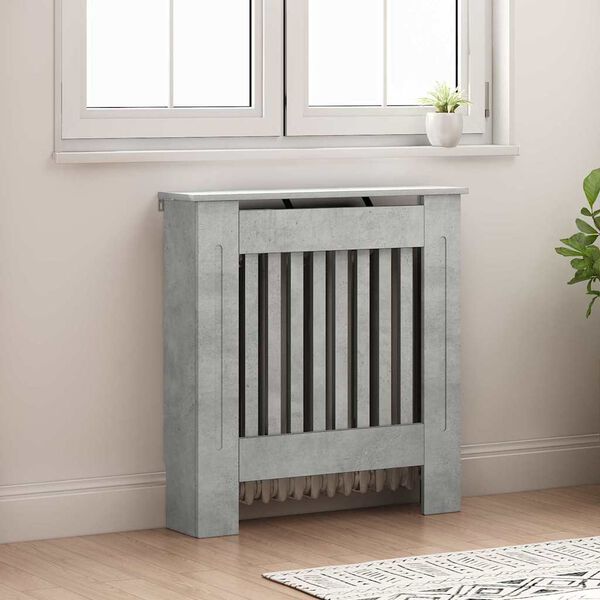 vidaXL Radiatorcover Beton Gr&aring; 78 x 19 x 81,5 cm Konstrueret tr&aelig;