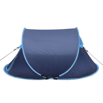 vidaXL pop-up campingtelt 2 personer marineblå og lyseblå