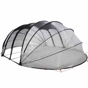 vidaXL Pooltelt Dome Transparent 538 x 440 x 204 cm PVC