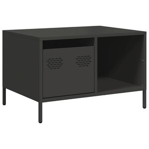 vidaXL sofabord 68,5x50x43,5 cm koldvalset st&aring;l sort