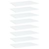 vidaXL boghylder 8 stk. 60x40x1,5 cm konstrueret træ hvid