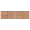 vidaXL Hegnss&aelig;t 4 stk. 699 x 186 cm WPC og Aluminium Brun