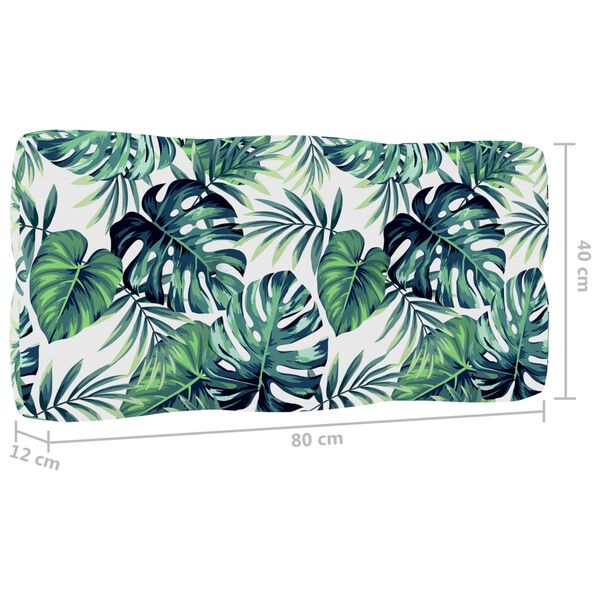 vidaXL pallehynde 80x40x12 cm stof bladm&oslash;nster