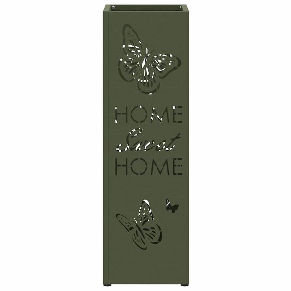 vidaXL Parasolfod Olivengrøn 15.5 x 15.5 x 49 cm Metal