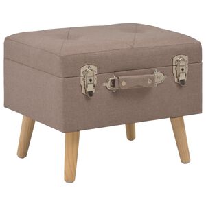 vidaXL opbevaringstaburet stof 40 cm brun