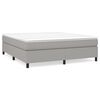 vidaXL Boxspring sengeramme 160x200 cm stof lysegr&aring;