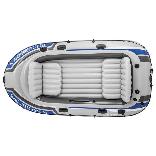 Intex oppusteligt bådsæt Excursion 4 med trollingmotor og beslag