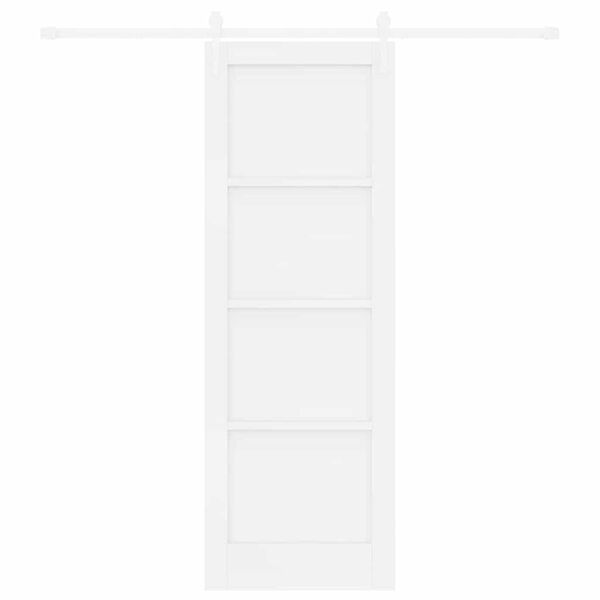 vidaXL Skyded&oslash;r ORKDAL Hvid 73,5 x 211 cm Massiv fyrretr&aelig;