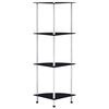 vidaXL reol 4 hylder 30x30x100 cm h&aelig;rdet glas sort