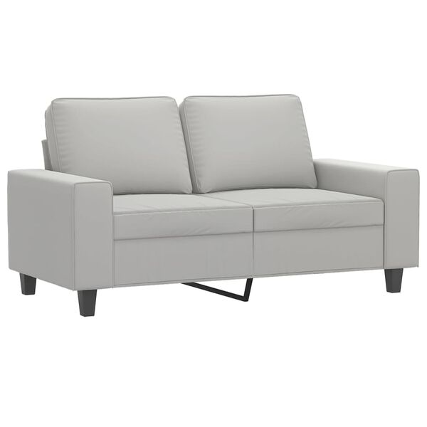 vidaXL 2-personers sofa 120 cm mikrofiberstof lysegr&aring;