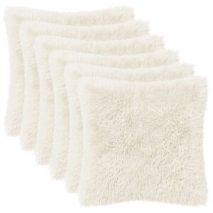 vidaXL Pude med pude HEERLEN 6 stk. Hvid PV Fleece