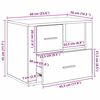 vidaXL Natskab med skuffe Gammelt tr&aelig; 35 x 60 x 50 cm Konstrueret tr&aelig;