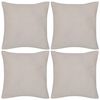 4 beige pudebetr&aelig;k i bomuld 40 x 40 cm