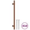 vidaXL skabsh&aring;ndtag 10 stk. 224 mm rustfrit st&aring;l bronzefarvet