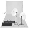 vidaXL fotostudies&aelig;t med lampes&aelig;t og baggrund
