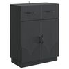 vidaXL Sideboard med skuffe Sort 66 x 34,5 x 87 cm Konstrueret tr&aelig;