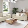 vidaXL Sofa 2 pcs Brun 219 x 80 x 82 cm Stof
