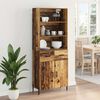 vidaXL Highboard Gammelt tr&aelig; 69,5 x 32,5 x 180 cm Konstrueret tr&aelig;