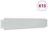 vidaXL bedkanter 15 stk. galvaniseret st&aring;l 100 x 20 cm