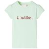 vidaXL Kids'T-shirt with Cap Sleeves Soft Green 140 Green 92