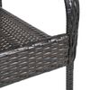vidaXL havestole 2 stk. stabelbare polyrattan brun