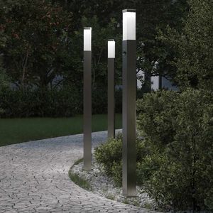 vidaXL pullertlamper med sensor 3 stk. 110 cm rustfrit st&aring;l IP44