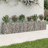 vidaXL Gabion h&oslash;jbed 2 pcs S&oslash;lv 300 x 50 x 60 cm Galvaniseret st&aring;l