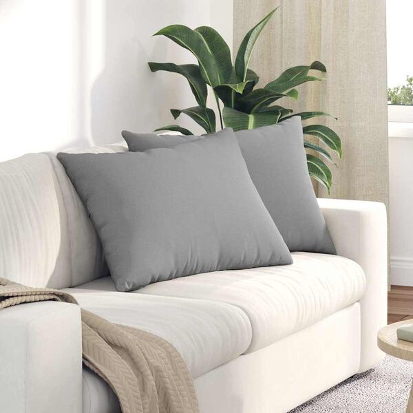 vidaXL Sofapuder 2 pcs Grå 70 x 50 cm Stof