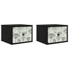 vidaXL V&aelig;gmonteret natbord GOTHA 2 stk. Sort eg 36 x 33 x 25 cm