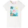 T-shirt til b&oslash;rn str. 128 ecrufarvet