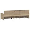 vidaXL 5-personers havesofa med hynder polyrattan beige