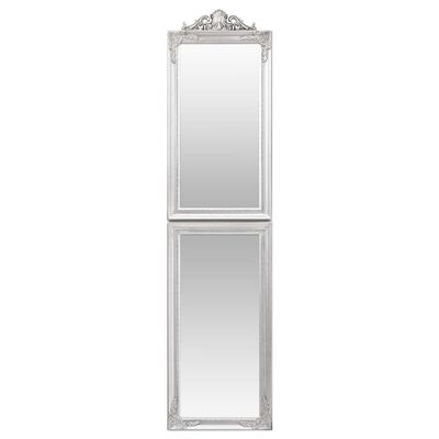 vidaXL fritstående spejl 50x200 cm sølvfarvet